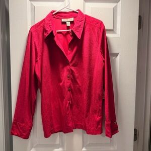 Women's Red Button Down Shirt